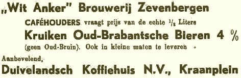 Advertentie "Wit Anker" (1939)