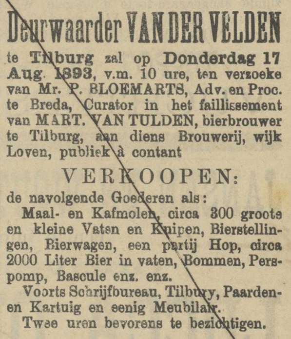 Advertentie uit de Provinciale Noordbrabantsche en 's-Hertogenbossche Courant van Dinsdag 15 augustus 1893