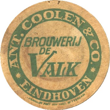 Bierviltje De Valk Eindoven (collectie Kees Schrover)