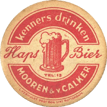 Bierviltje Mooren & v. Calker - Haps Bier (collectie Kees Schrover)