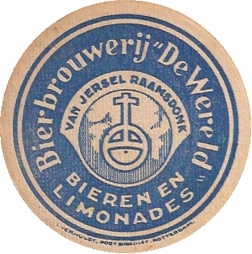 Bierviltje Bierbrouwerij De Wereld Raamsdonk (collectie Kees Schrover)