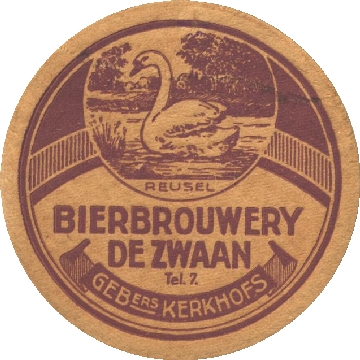 Bierviltje bierbrouwerij De Zwaan Reusel (collectie Kees Schrover)