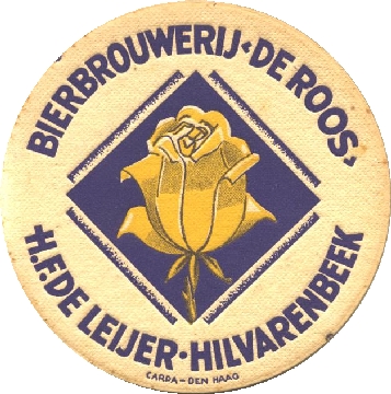 Bierviltje bierbrouwerij De Roos Hilvarenbeek (collectie Kees Schrover)