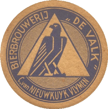 Bierviltje Bierbrouwerij De Valk Vlijmen (collectie Kees Schrover)